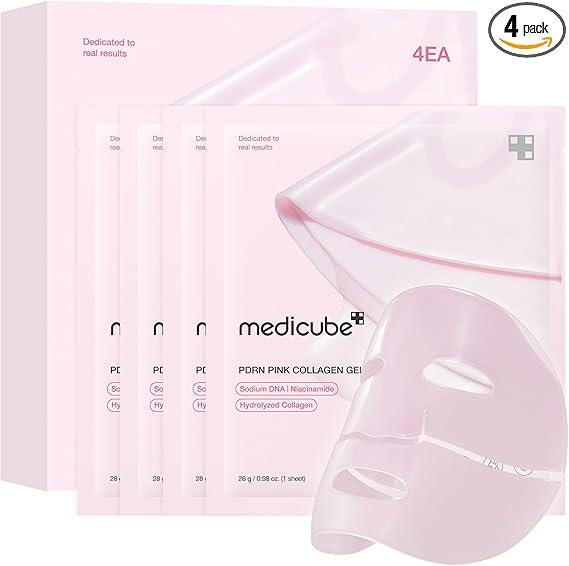 medicube Salmon DNA PDRN pink collagen jelly gel mask | overnight face mask for glass glow skin- elasticity