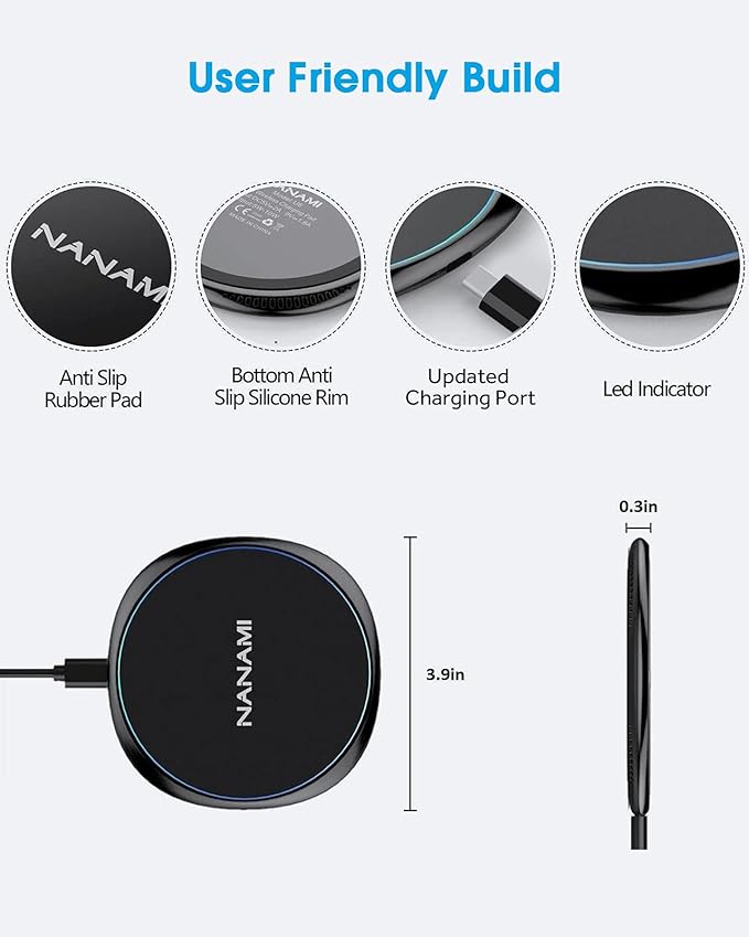 Wireless Charger for iPhone and Samsung