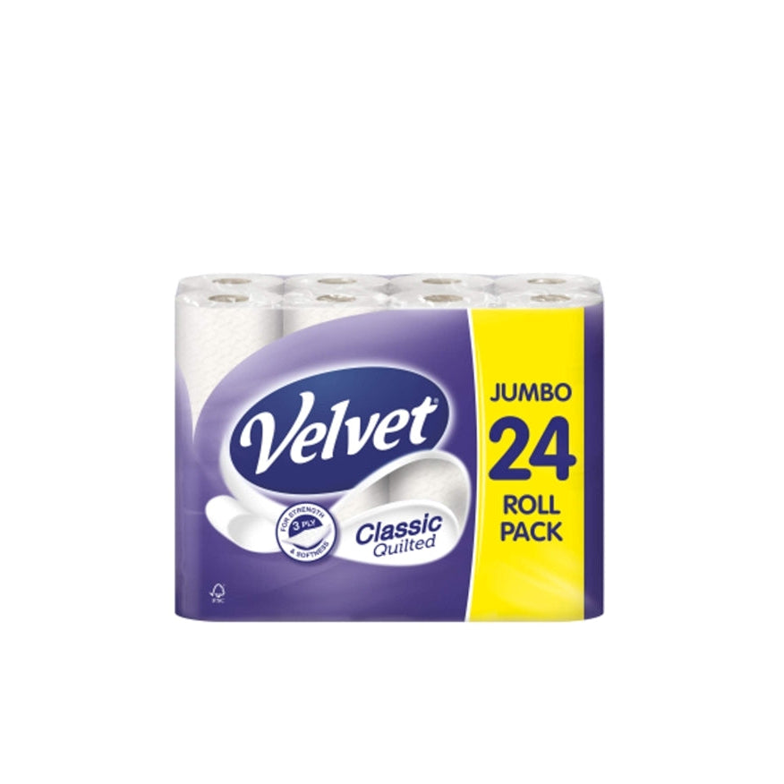 Velvet Classic Quilted Toilet Tissue 24 Rolls