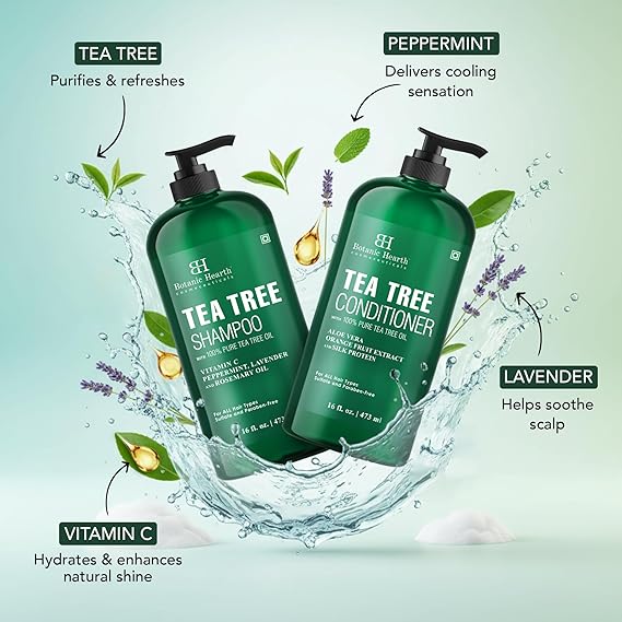 Botanic Hearth Tea Tree Shampoo and Conditioner Set