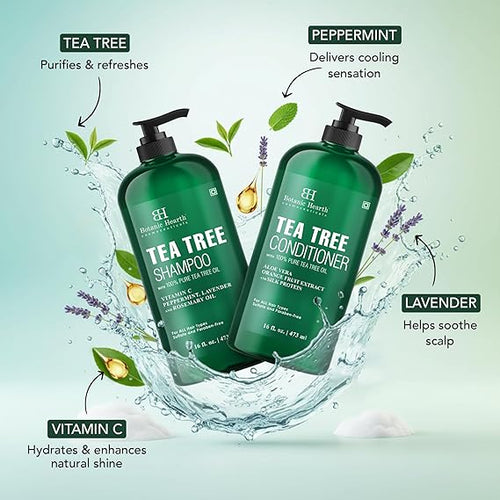 Botanic Hearth Tea Tree Shampoo and Conditioner Set