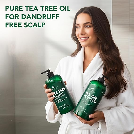Botanic Hearth Tea Tree Shampoo and Conditioner Set - with 100% Pure Tea Tree Oil