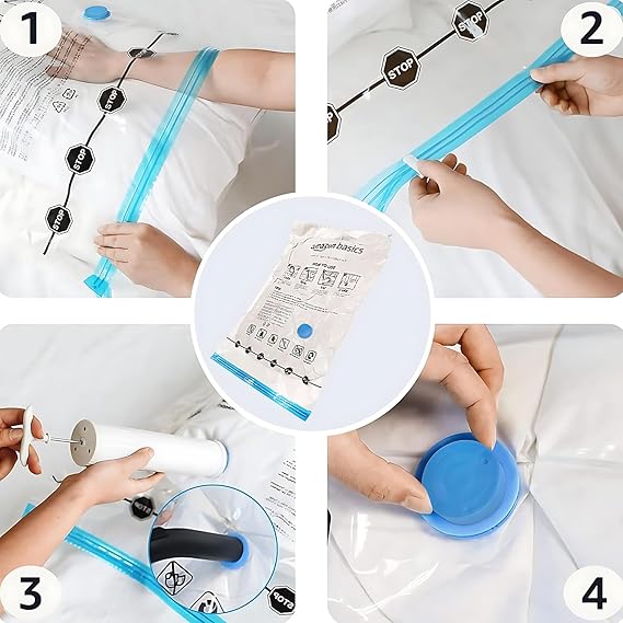 Vacuum Compression Zipper Storage Bags