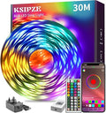 KSIPZE 30m Led Strip Lights RGB Music Sync Color Changing