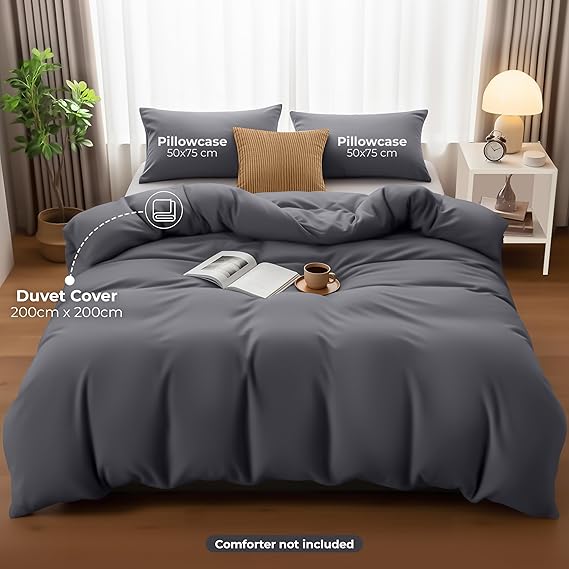 Utopia Bedding Duvet Cover Double-Soft Microfibre Polyester