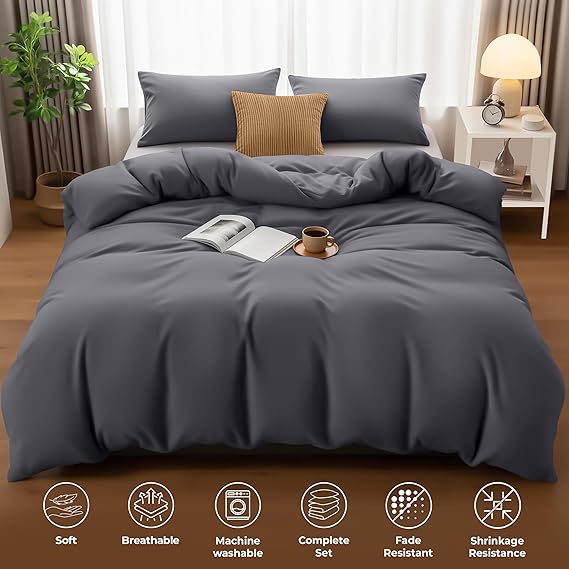 Utopia Bedding Duvet Cover Double-Soft Microfibre Polyester