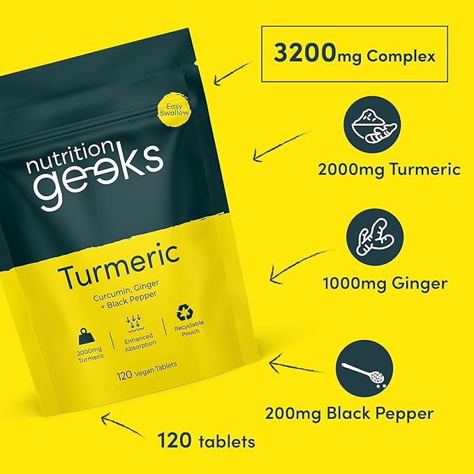 Turmeric Tablets 2000mg with Black Pepper & Ginger
