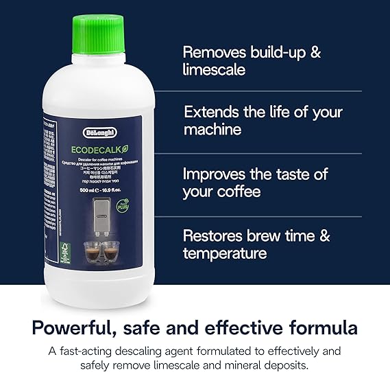 De'Longhi EcoDecalk Descaler, Universal Descaling Solution for Coffee & Espresso Machines